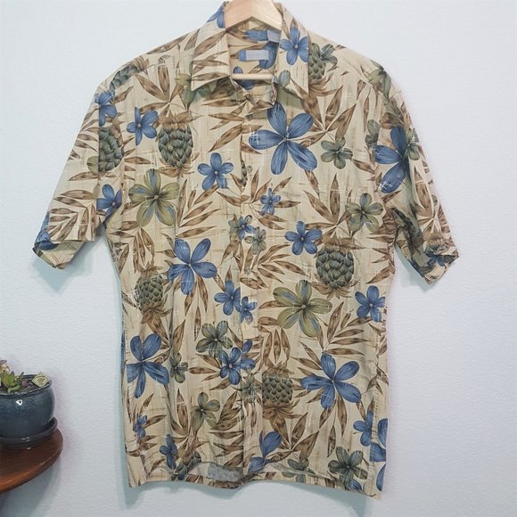 Half Moon Bay Men's Tropical Print Shirt - Picture 1 of 7